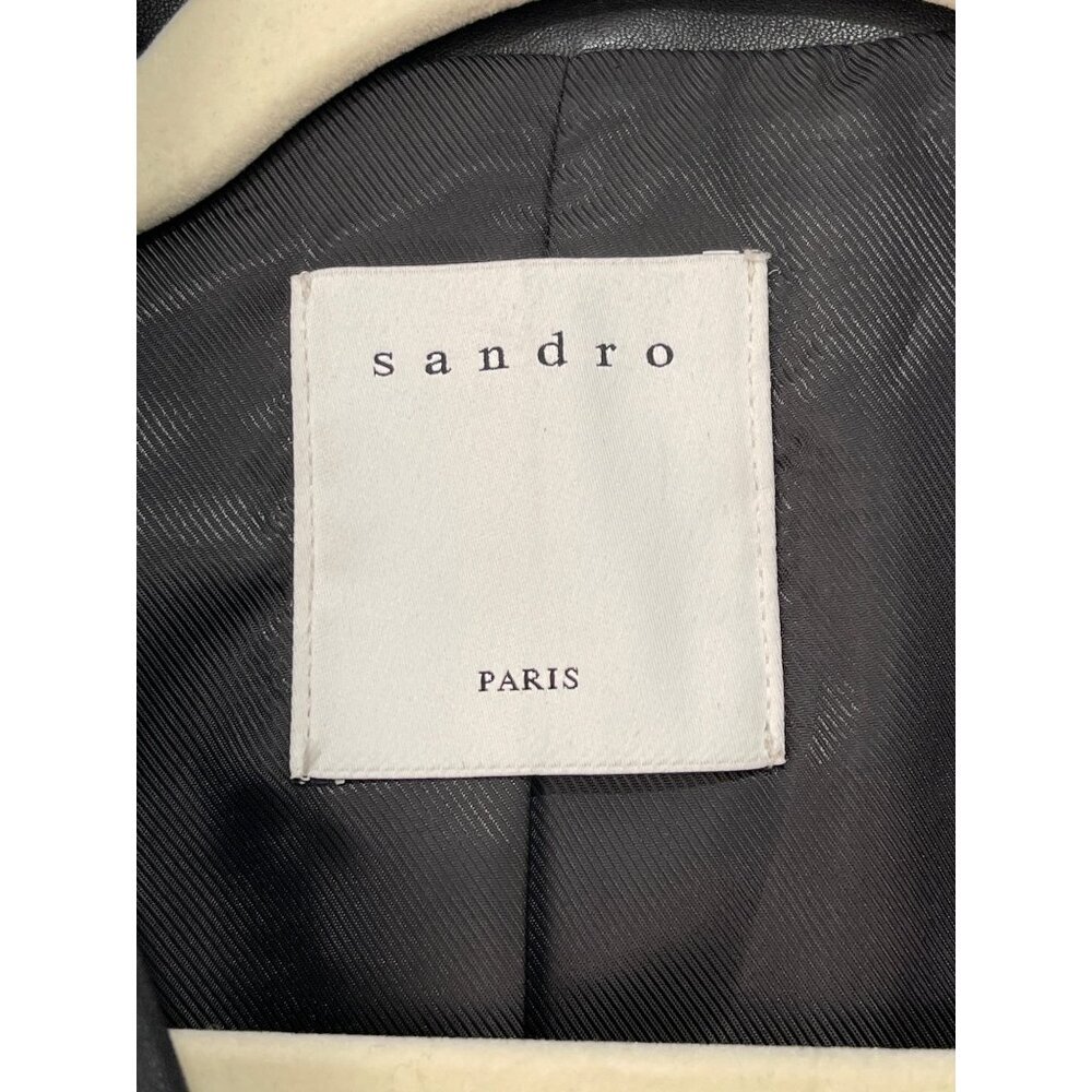 Sandro $790 Lambskin Leather Moto Jacket Size 2 Medium NWT - Picture 2 of 7